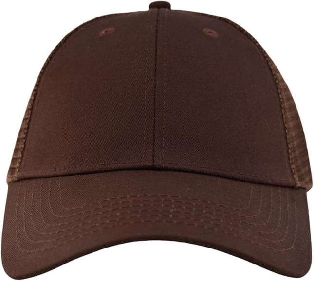 TSSGBL Classic Mesh Trucker Hat, Small & OSFM & XXL Options, Men Women Basic Adjustable Snapback Plain Blank Baseball Cap
