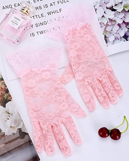 Sahabowi Satin Gloves Formal Bridal Banquet Party Wedding Opera Solid Colorful Mitten For Women