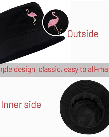 Cotton Bucket Hat for Women Men Summer Travel Sun Beach Bucket Cap, Unisex Outdoor Fisherman Hat