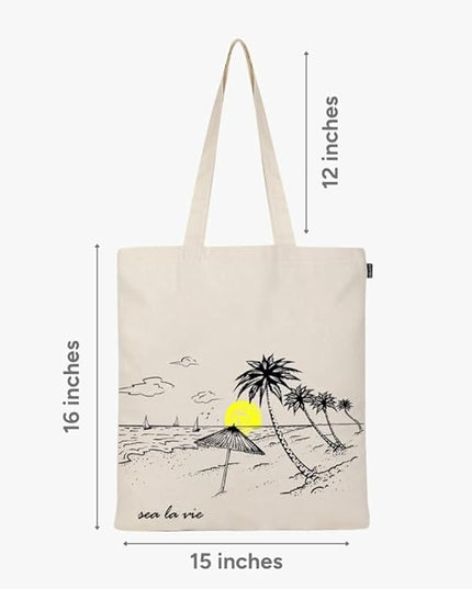 Eco Right Tote Bag for Women, Reusable Grocery Bag, Canvas Tote Bag for Shopping, Cotton Bag for Daily Use, Gifts for Women