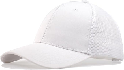 TSSGBL Classic Mesh Trucker Hat, Small & OSFM & XXL Options, Men Women Basic Adjustable Snapback Plain Blank Baseball Cap