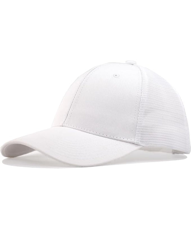 TSSGBL Classic Mesh Trucker Hat, Small & OSFM & XXL Options, Men Women Basic Adjustable Snapback Plain Blank Baseball Cap