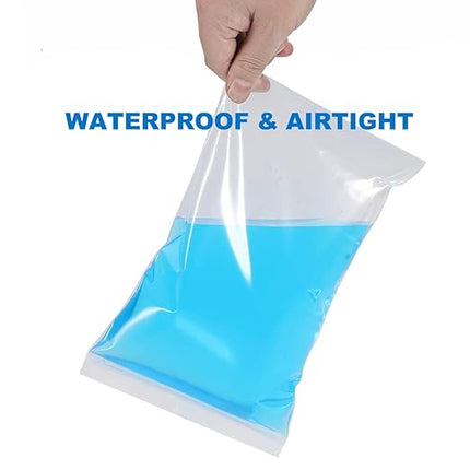 Somoga 100 PCS 4" x 5" Thick 4 Mil Small Clear Zip Poly Bags Plastic Reclosable Zip Seal Lock Bags Heavy-Duty Necklace Ring Coin Beads Jewelry Pill Zipper Bag