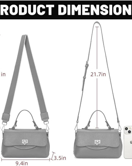 Soft Mini Crossbody Handbag, Genuine Leather Cute Shoulder Purse, Ladylike Daily Accessory