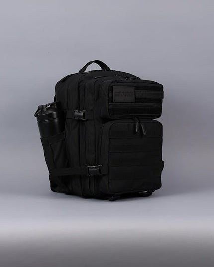 WOLFpak 35L Athletic Gym Backpack - Durable 1000D Waterproof Oxford Material with MOLLE Webbing, Laptop Pocket & Dual Cup Holders, Durable Fitness/Travel/Military Daypack (NightShade Edition)