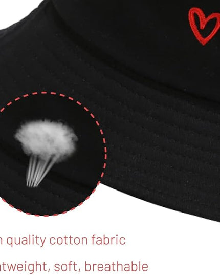 Cotton Bucket Hat for Women Men Summer Travel Sun Beach Bucket Cap, Unisex Outdoor Fisherman Hat