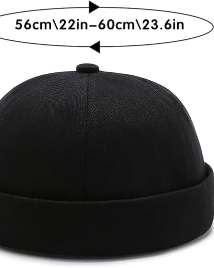 XYIYI Cotton Brimless Docker Cap Adjustable Street Casual Sailor Cap Skullcap Beanie Hat