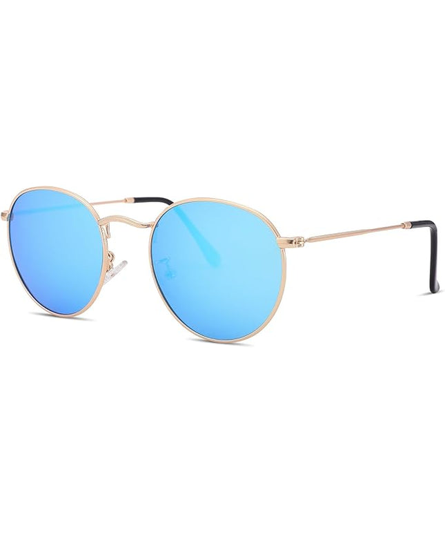 Pro Acme Small Round Metal Polarized Sunglasses for Women Retro Designer Style