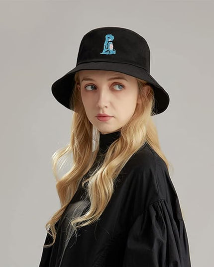 XYIYI Fashion Embroidery Bucket Hat Cotton Beach Fisherman Hats for Women Girls