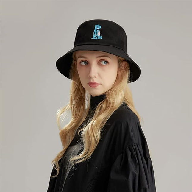 XYIYI Fashion Embroidery Bucket Hat Cotton Beach Fisherman Hats for Women Girls