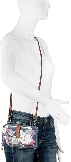 Sakroots Artist Circle Smartphone Crossbody in Coated Canvas, Detachable Wristlet Strap