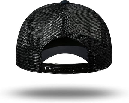 American Flag Trucker Hat - Snapback Hat, Baseball Cap for Men Women - Breathable Mesh Side, Adjustable Fit - for Casual Wear