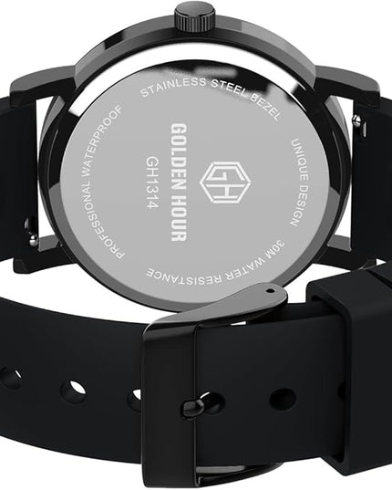 GOLDEN HOUR Waterproof Nurse Watch for Medical Professionals, Students Women Men - Military Time Luminouse Easy Read Dial, 24 Hour with Second Hand, Colorful Silicone Band
