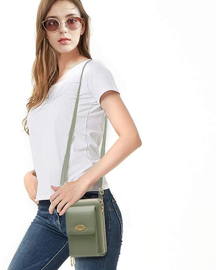 KUKOO Small Crossbody Bag Cell Phone Purse Wallet with Credit Card Slots for Women