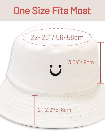 Cotton Bucket Hat for Women Men Summer Travel Sun Beach Bucket Cap, Unisex Outdoor Fisherman Hat