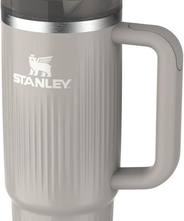STANLEY Quencher H2.0 Tumbler with Handle and Straw 30 oz | Flowstate 3-Position Lid | Cup Holder Compatible for Travel | Insulated Stainless Steel Cup | BPA-Free | Fluted Ash Gloss