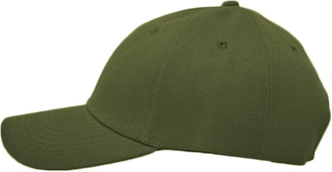 Glory Max Plain Baseball Cap Hook & Loop Strap Adjustable Solid Blank Curved Visor Hat