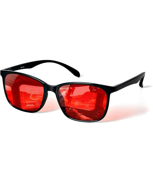 TIJN Blue Light Glasses for Men Women - Red Light Glasses for Computer Gaming - Dual AR Coating Lens - Screen Fatigue & UV Protection