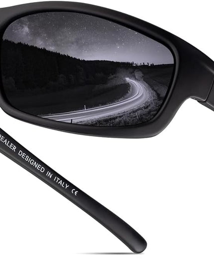 BEALER Polarized Sports Sunglasses for Men Lightweight TR90 Frame Sun Glasses Driving Cycling Fishing UV Protection Shades