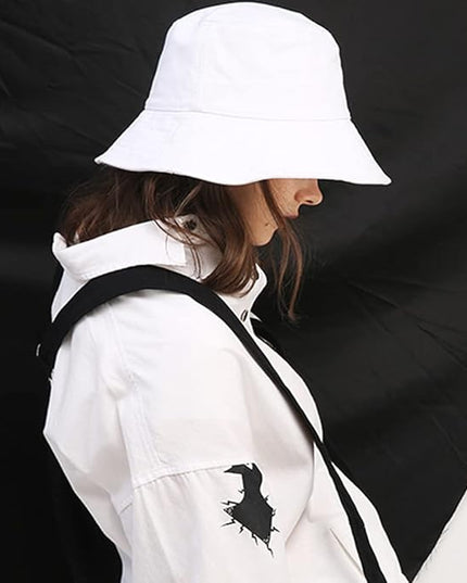 Malaxlx Unisex Bucket Hat Beach Sun Hat Aesthetic Fishing Hat for Men Women Teens, Reversible Double-Side-Wear