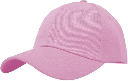 Glory Max Plain Baseball Cap Hook & Loop Strap Adjustable Solid Blank Curved Visor Hat