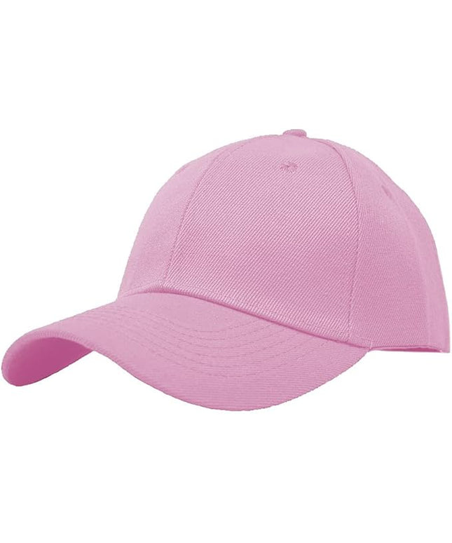 Glory Max Plain Baseball Cap Hook & Loop Strap Adjustable Solid Blank Curved Visor Hat