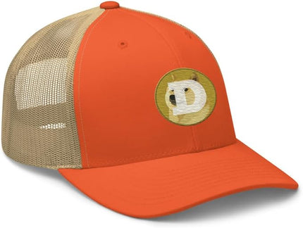 Dogecoin Crypto Embroidered Logo Trucker Cap