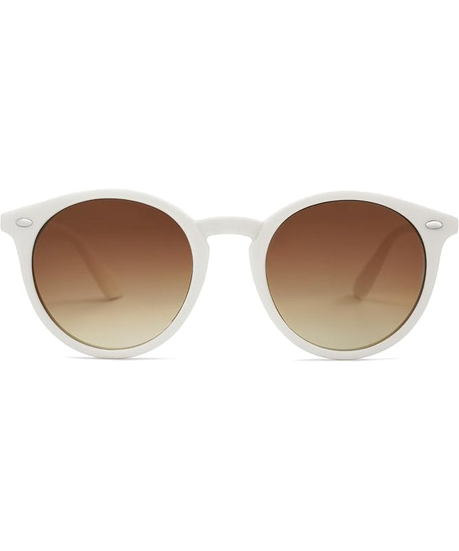 SOJOS Retro Round Polarized Sunglasses for Women Men Classic Vintage Sunnies SJ2069
