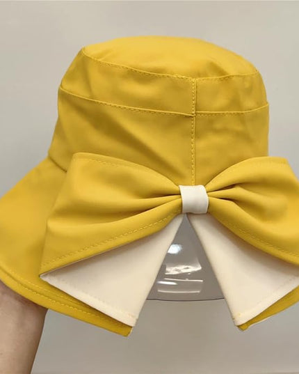 Womens Wide Brim Sun Hats UPF50+ UV Packable Beach Hat Summer Bow Decoration Bucket Cap for Travel