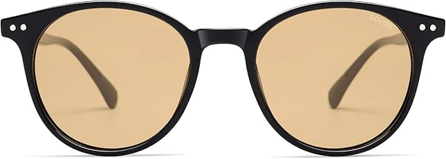 SOJOS Small Round Classic Polarized Sunglasses for Women Men Vintage Style UV400 Lens MAY SJ2113