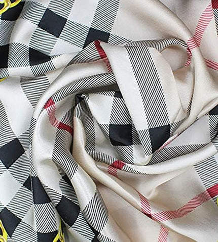 ANDANTINO 100% Real Mulberry Silk Scarf -21'' x 21''- Lightweight Neckerchief –Women Men Small Square Digital Printed Scarves
