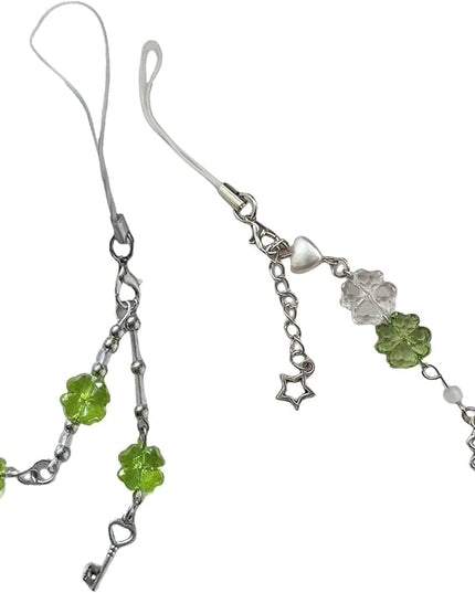 Versatile Use Four Clovers Phone Chain Multipurpose Phone Luck Charm Keychain For Keys And Wallets Accessory Trendy Decoration