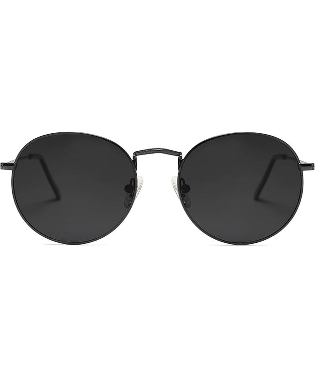 SOJOS Small Round Polarized Sunglasses for Women Men Classic Vintage Retro Shades UV400 SJ1014