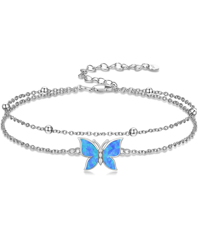 Dorunmo 925 Sterling Silver Infinity Heart Cross Circle Evil Eye Anklet Bracelets for Women Mother's Day Jewelry for Wife Girlfriend Mom Her