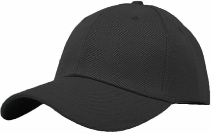 Glory Max Plain Baseball Cap Hook & Loop Strap Adjustable Solid Blank Curved Visor Hat