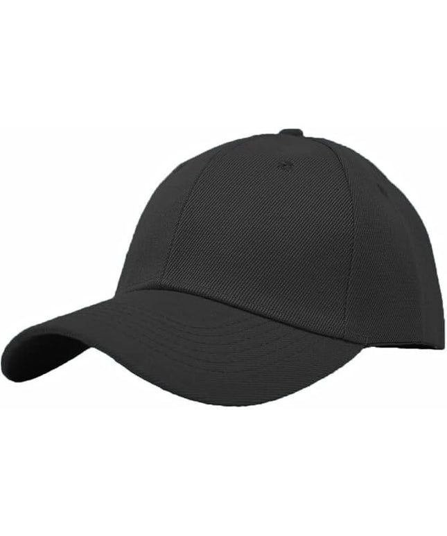 Glory Max Plain Baseball Cap Hook & Loop Strap Adjustable Solid Blank Curved Visor Hat