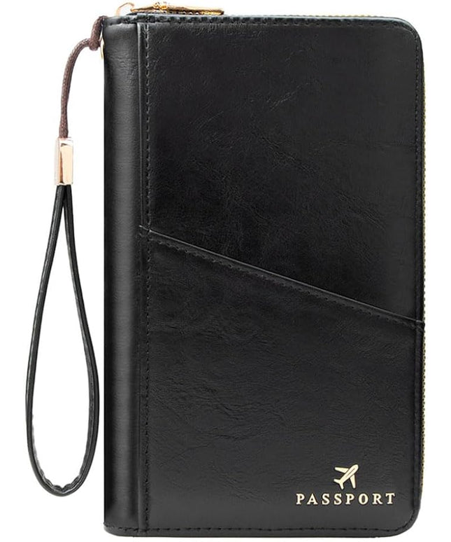 Passport Holder for Travel Women and Men RFID Passport Holder with Card Slots Holder Passport Case Passport cover Passport Wallet Travel Essentials and Accessories (Zipper, ZN-Black Zipper)