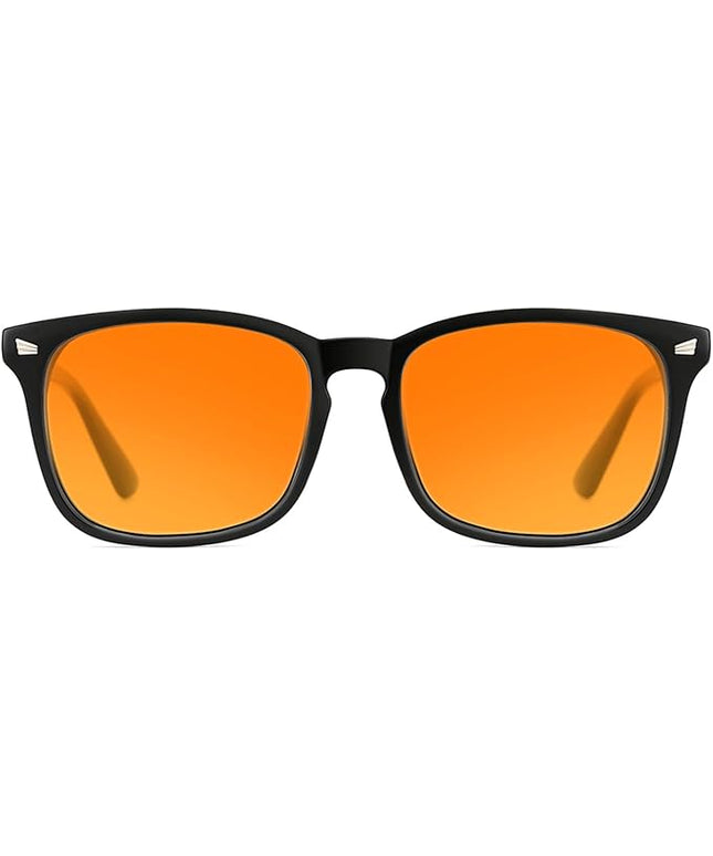 TIJN Blue Light Blocking Glasses Dual AR Coatings Amber Orange Lens for Computer Gaming