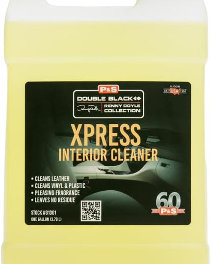 P & S Professional Detail Products Xpress Interior Cleaner – Safe for Leather, Vinyl, Plastic & More, Removes Dirt, Grease & Oil, No Residue, Fresh Scent, No Dilution Needed - 1 Gallon