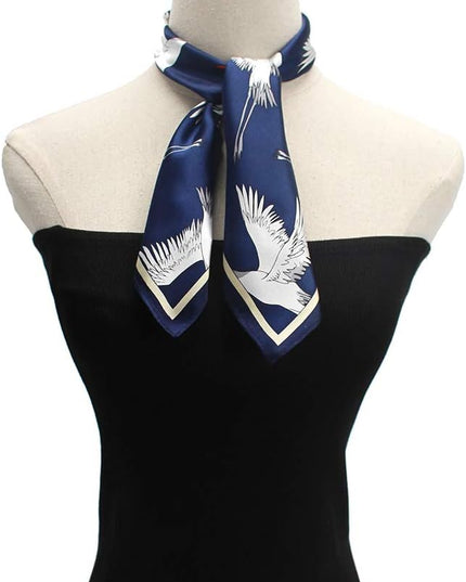ANDANTINO 100% Real Mulberry Silk Scarf -21'' x 21''- Lightweight Neckerchief –Women Men Small Square Digital Printed Scarves