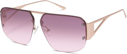 SOJOS Trendy Aviator Sunglasses Mens Womens Retro Metal Rimless Frame Shades Lentes De Sol Para Mujer SJ1192