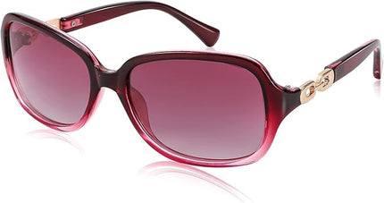 FEISEDY Vintage Square Polarized Sunglasses for Women UV400 Travel Driving Fashion Arcuate Sunglasses B2526