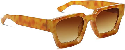 Trendy Square Sunglasses for Men Women Fashion Thick Rectangle Sun Glasses UV Protection Shades Designer Style