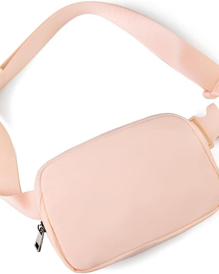 Belt Bag Fanny Pack Crossbody Bags for Women Fashion Waist Packs with Adjustable Strap Gifts for Women Men Teen Girls (Coral Pink)