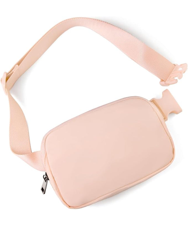 Belt Bag Fanny Pack Crossbody Bags for Women Fashion Waist Packs with Adjustable Strap Gifts for Women Men Teen Girls (Coral Pink)