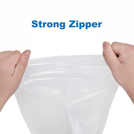 Somoga 100 PCS 4" x 5" Thick 4 Mil Small Clear Zip Poly Bags Plastic Reclosable Zip Seal Lock Bags Heavy-Duty Necklace Ring Coin Beads Jewelry Pill Zipper Bag