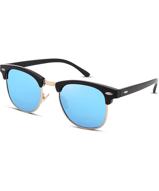 Pro Acme Semi-Rimless Polarized Sunglasses UV 400 Protection for Women Men