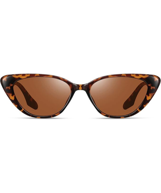 Retro Vintage Narrow Cat Eye Sunglasses for Women 90s Small Chic Style Trendy Sunnies UV400 Protection FZN7514