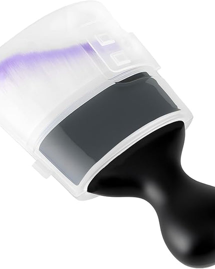 Car Detailing Brush, Soft Bristle Cleaning Brush, Scratch-Free Auto Duster Tool for Dashboard, Air Vents, Leather & Interior Cleaning (Black&Purple with Cap)