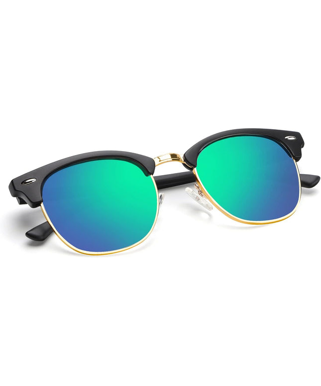 KALIYADI Polarized Sunglasses for Men and Women Semi-Rimless Frame Driving Sun glasses UV Blocking